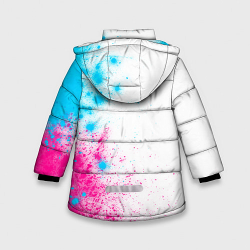 Зимняя куртка для девочки Death Stranding neon gradient style: по-вертикали / 3D-Черный – фото 2