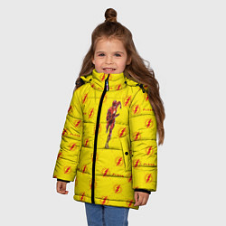 Куртка зимняя для девочки Barry Allen, цвет: 3D-черный — фото 2