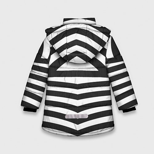 Зимняя куртка для девочки Классическая полоска костюма Барби / 3D-Черный – фото 2