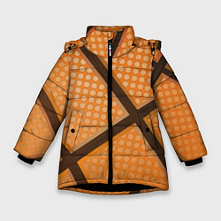 Куртка зимняя для девочки Basket ball style, цвет: 3D-черный
