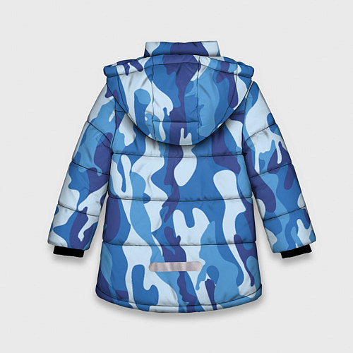 Зимняя куртка для девочки Blue military / 3D-Светло-серый – фото 2