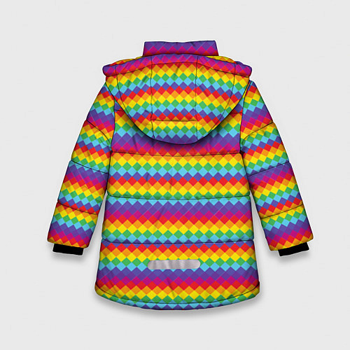 Зимняя куртка для девочки Color diamonds / 3D-Черный – фото 2