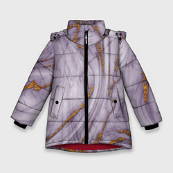 Куртка зимняя для девочки Grey golden style, цвет: 3D-красный