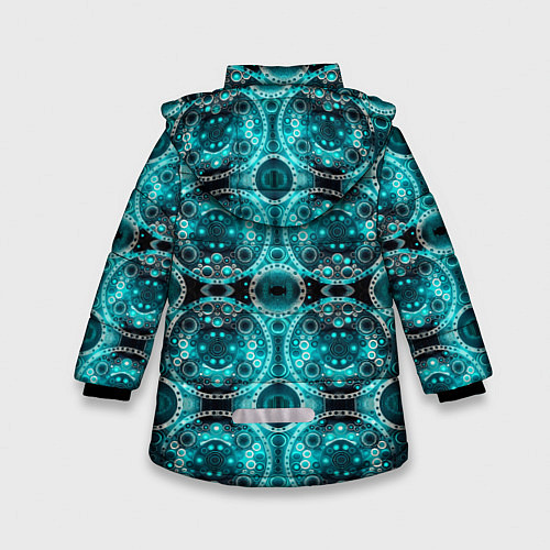 Зимняя куртка для девочки Светящееся НЛО / 3D-Черный – фото 2
