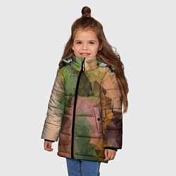 Куртка зимняя для девочки Абстрактный узорчик, цвет: 3D-черный — фото 2