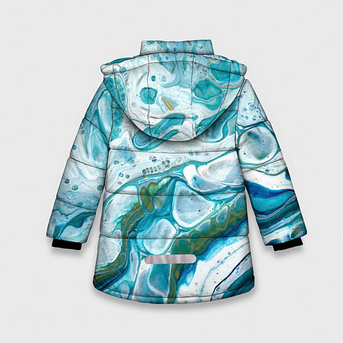 Зимняя куртка для девочки 50 Оттенков Океана / 3D-Черный – фото 2