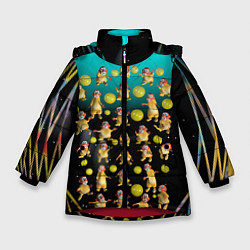 Зимняя куртка для девочки Клоуны в лунной сети