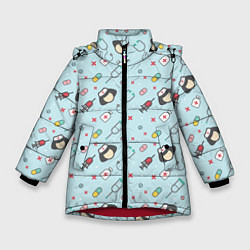 Куртка зимняя для девочки Nurse doctor, цвет: 3D-красный