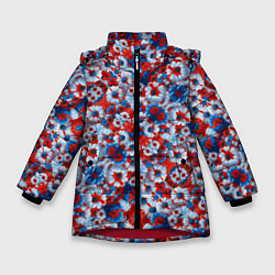 Зимняя куртка для девочки Цветы России