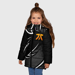 Куртка зимняя для девочки Fnatic - white line, цвет: 3D-черный — фото 2