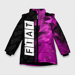 Куртка зимняя для девочки Fiat pro racing: по-вертикали, цвет: 3D-черный