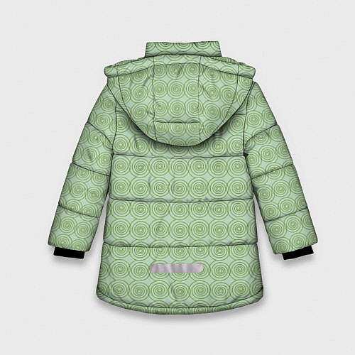 Зимняя куртка для девочки Мятный вихрь / 3D-Черный – фото 2