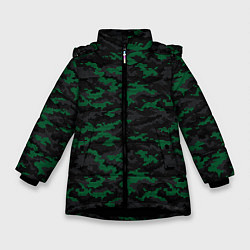 Зимняя куртка для девочки Точечный камуфляжный узор Spot camouflage pattern