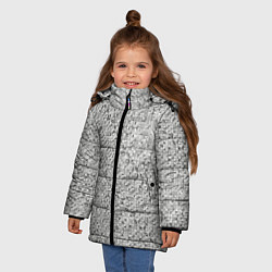 Куртка зимняя для девочки Серебряное плетение, цвет: 3D-черный — фото 2