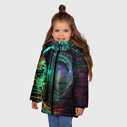 Куртка зимняя для девочки Объективизация, цвет: 3D-черный — фото 2