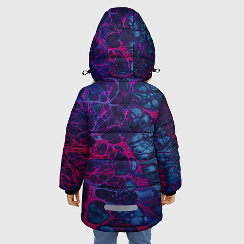 Зимняя куртка для девочки Неоновая лава / 3D-Красный – фото 4