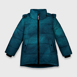 Зимняя куртка для девочки Синие туманные камешки