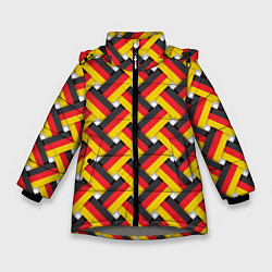 Куртка зимняя для девочки Германия - плетёнка, цвет: 3D-светло-серый