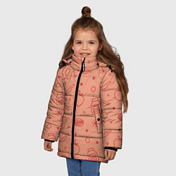 Куртка зимняя для девочки Foody, цвет: 3D-светло-серый — фото 2