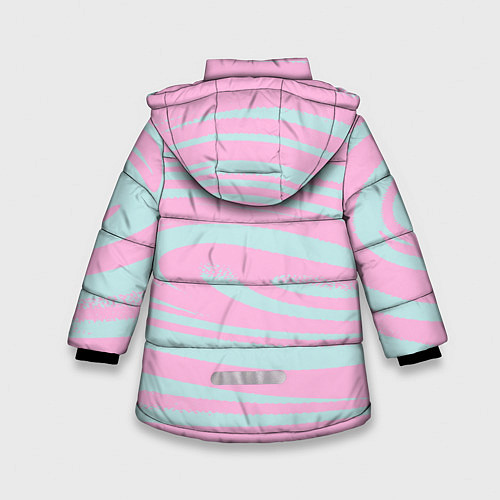 Зимняя куртка для девочки Абстракция водоворот / 3D-Черный – фото 2