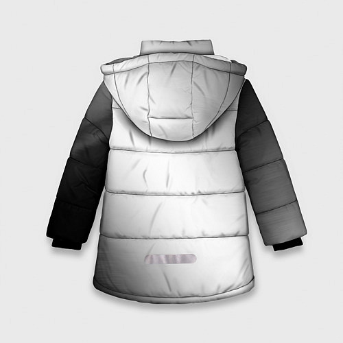 Зимняя куртка для девочки Darling in the FranXX glitch на светлом фоне: надп / 3D-Черный – фото 2