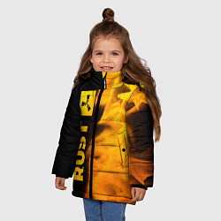 Куртка зимняя для девочки Rust - gold gradient: по-вертикали, цвет: 3D-черный — фото 2