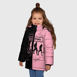Куртка зимняя для девочки Blackpink силуэт девушек, цвет: 3D-черный — фото 2