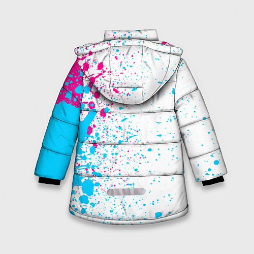 Зимняя куртка для девочки Akira neon gradient style: по-вертикали / 3D-Черный – фото 2