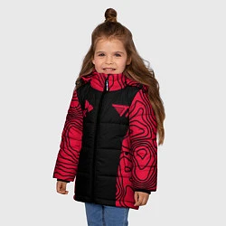Куртка зимняя для девочки T1 форма red, цвет: 3D-светло-серый — фото 2