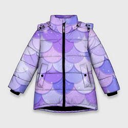 Куртка зимняя для девочки Волшебная чешуя, цвет: 3D-черный