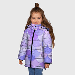 Куртка зимняя для девочки Волшебная чешуя, цвет: 3D-светло-серый — фото 2
