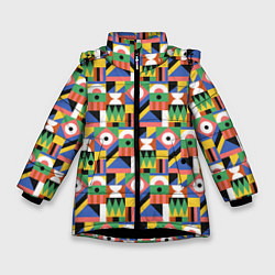 Куртка зимняя для девочки African mode, цвет: 3D-черный