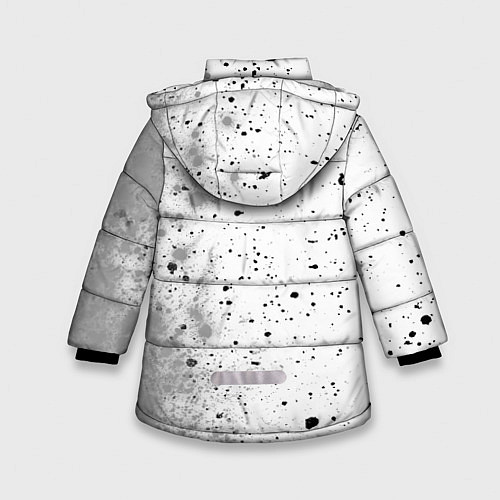 Зимняя куртка для девочки Totoro glitch на светлом фоне: по-вертикали / 3D-Черный – фото 2