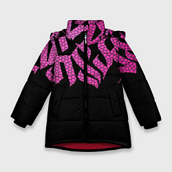 Зимняя куртка для девочки Граффити буквы