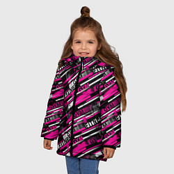 Куртка зимняя для девочки Фитнес - спортзал, цвет: 3D-светло-серый — фото 2