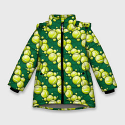 Зимняя куртка для девочки Большой теннис - мячики