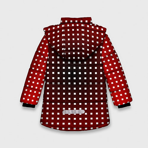 Зимняя куртка для девочки Клеточки / 3D-Черный – фото 2