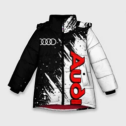 Куртка зимняя для девочки Ауди - белые потертости, цвет: 3D-красный