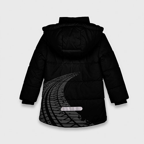 Зимняя куртка для девочки SsangYong speed на темном фоне со следами шин: над / 3D-Черный – фото 2