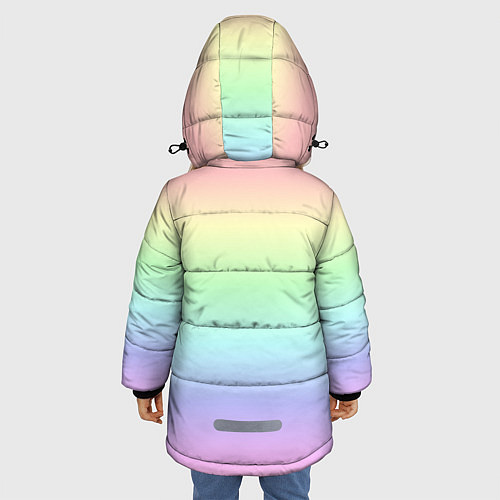 Зимняя куртка для девочки Нежная радуга / 3D-Красный – фото 4