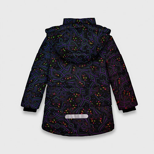 Зимняя куртка для девочки Мегагалактика / 3D-Черный – фото 2