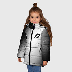 Куртка зимняя для девочки Need for Speed glitch на светлом фоне: надпись, си, цвет: 3D-черный — фото 2