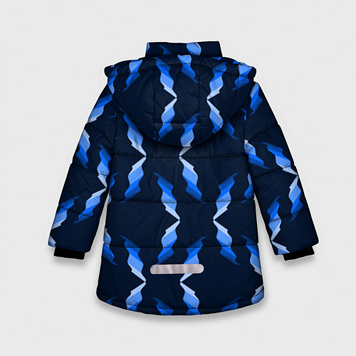 Зимняя куртка для девочки Синяя ночь / 3D-Черный – фото 2