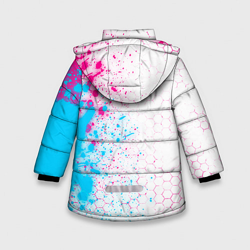 Зимняя куртка для девочки Daewoo neon gradient style: по-вертикали / 3D-Черный – фото 2