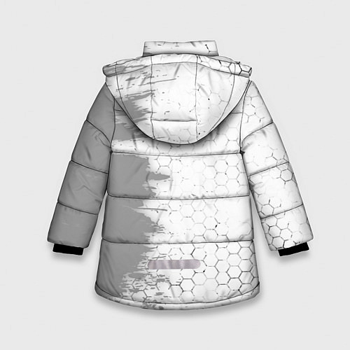 Зимняя куртка для девочки Rust glitch на светлом фоне: по-вертикали / 3D-Черный – фото 2