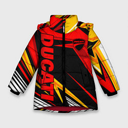 Куртка зимняя для девочки Ducati - red uniform, цвет: 3D-красный