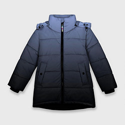 Куртка зимняя для девочки Градиент сиренево-черный, цвет: 3D-черный