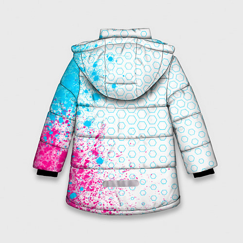 Зимняя куртка для девочки The Sims neon gradient style: по-вертикали / 3D-Черный – фото 2