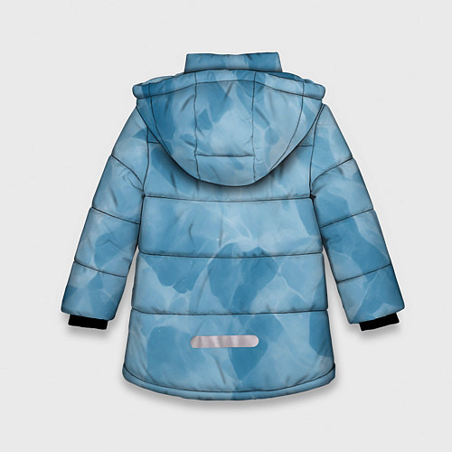 Зимняя куртка для девочки Текстура льда / 3D-Черный – фото 2