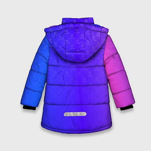 Зимняя куртка для девочки Astro pattern / 3D-Черный – фото 2